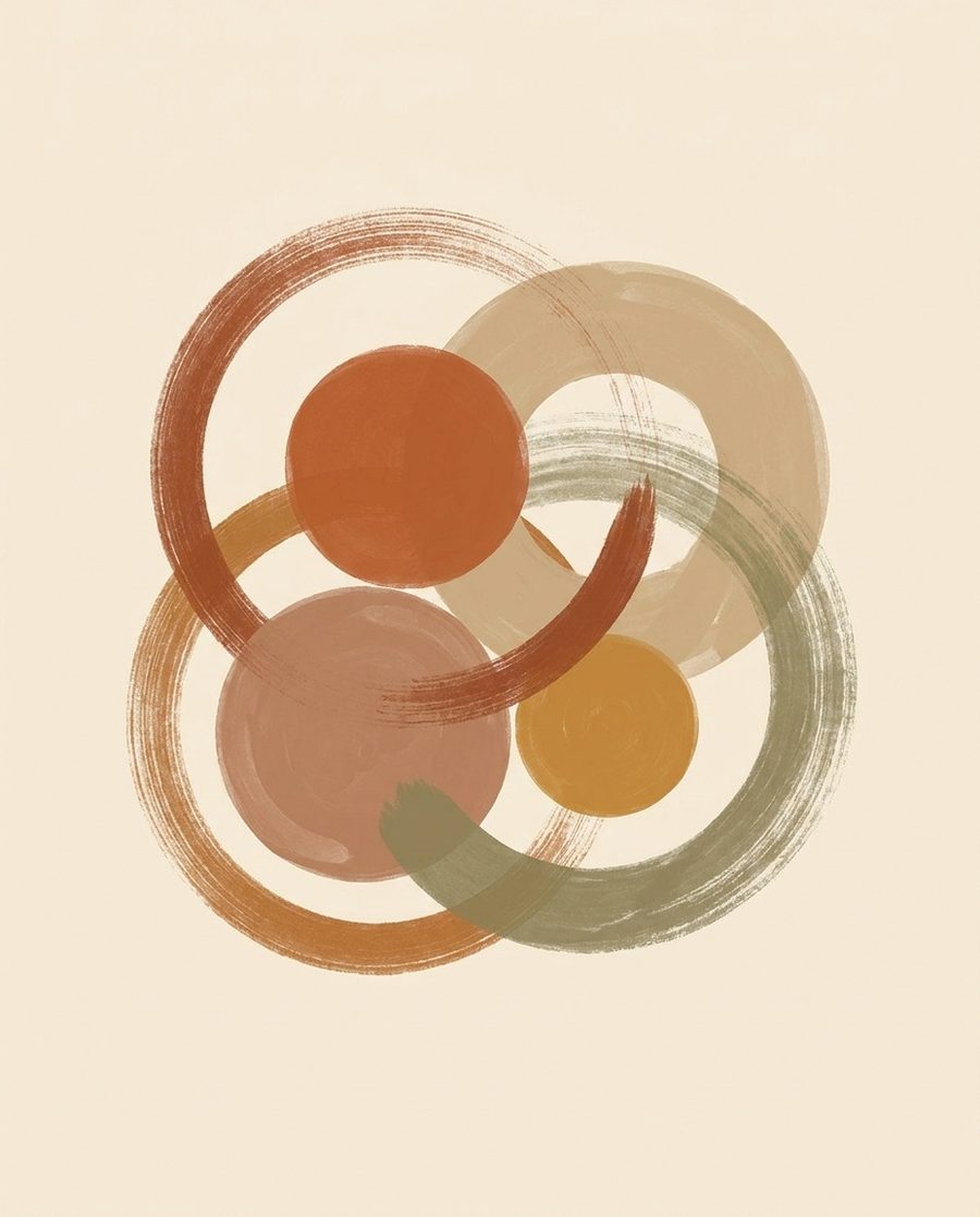 Circles, abstract print