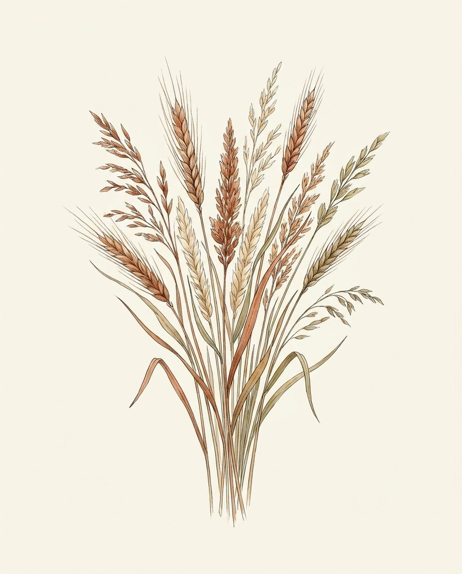 Grasses, botanical print