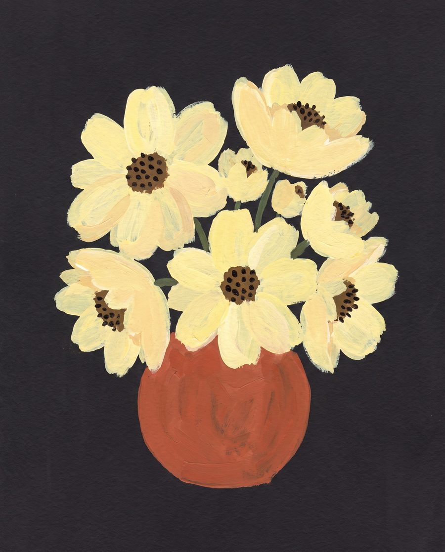 Naive bouquet, botanical print