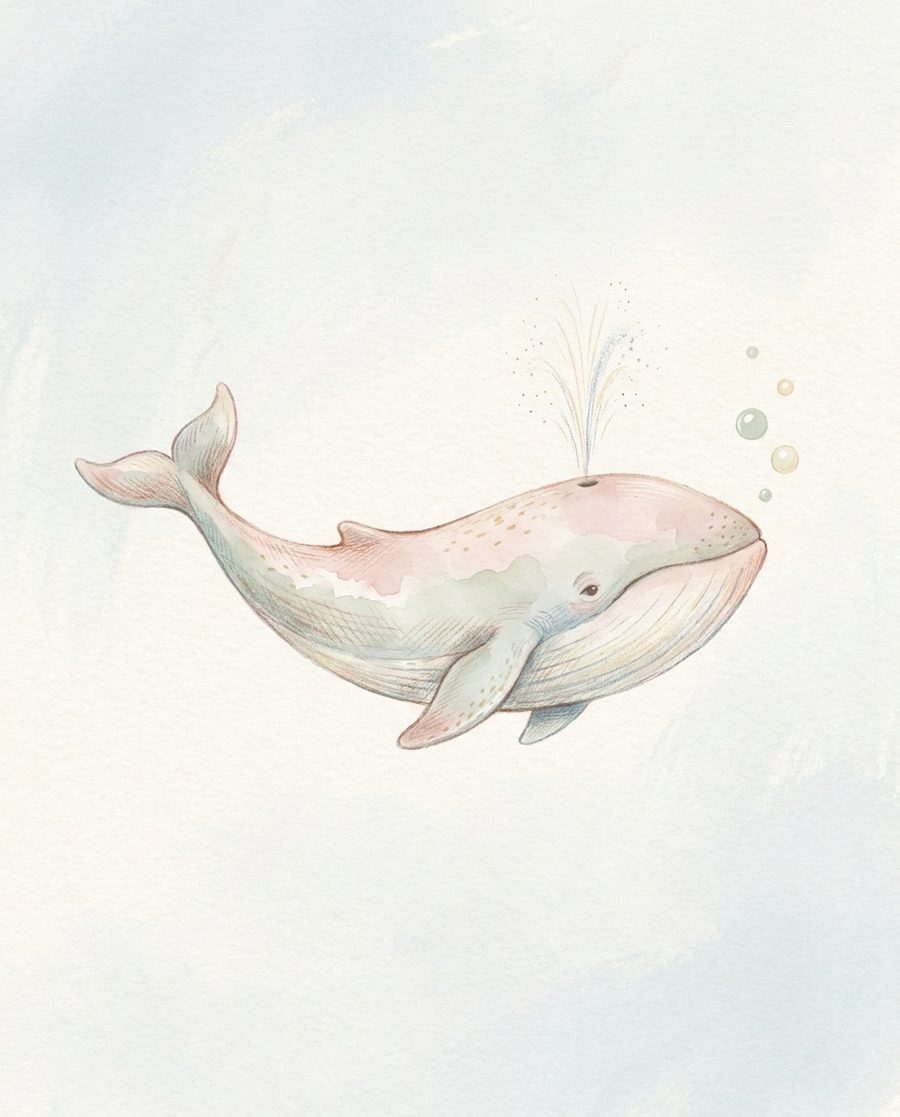 The whale, children’s print