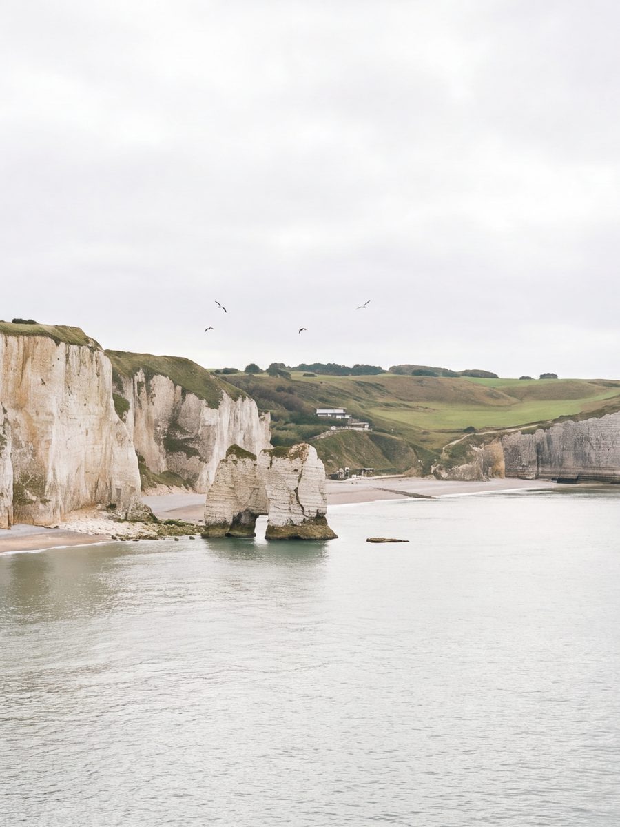 The cliffs · centre panel, landscape print