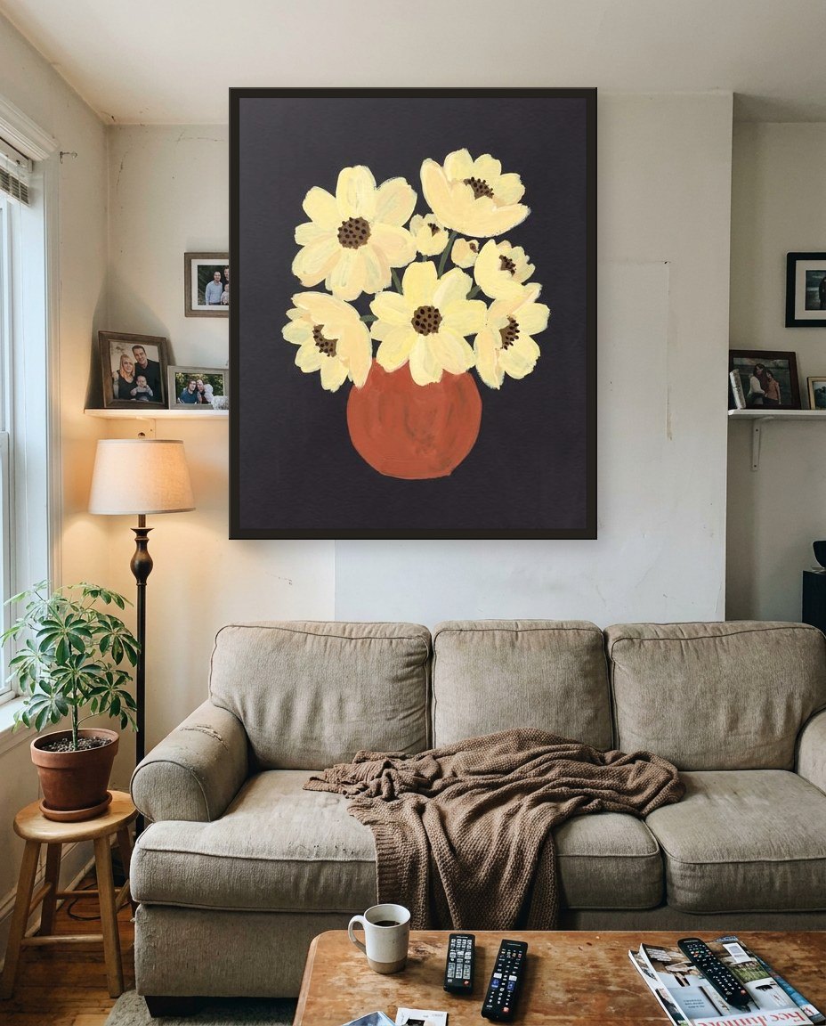 Naive bouquet, living room
