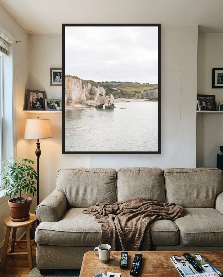 The cliffs · centre panel, living room