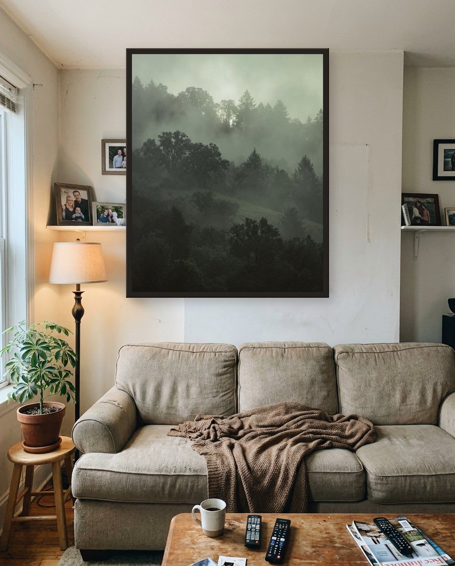 Misty forest, living room