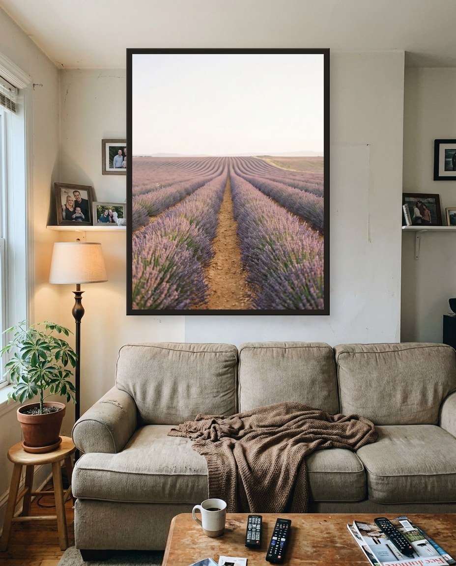The lavender field · centre panel, living room