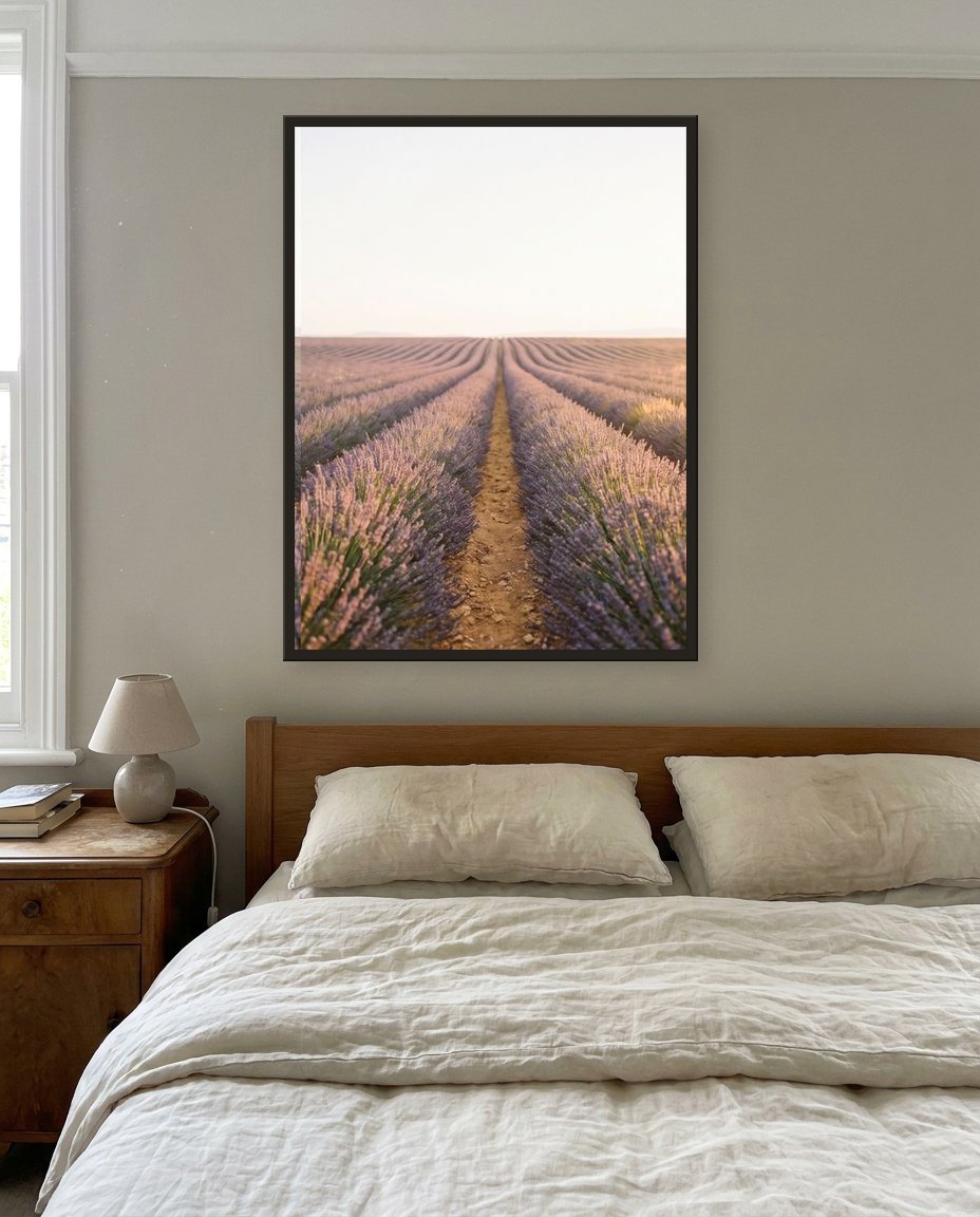 The lavender field · right panel, main bedroom