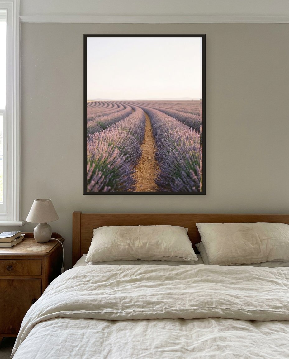 The lavender field · left panel, main bedroom