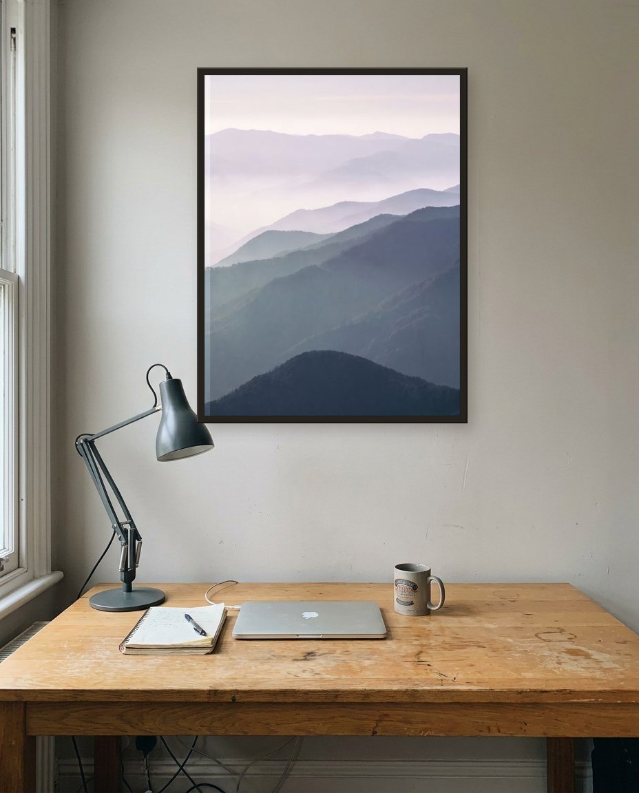 The blue mountains · right panel, study