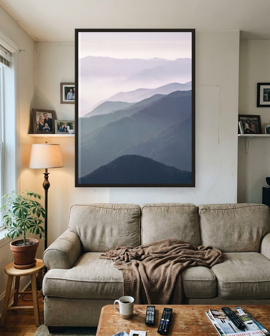 The blue mountains · right panel, living room
