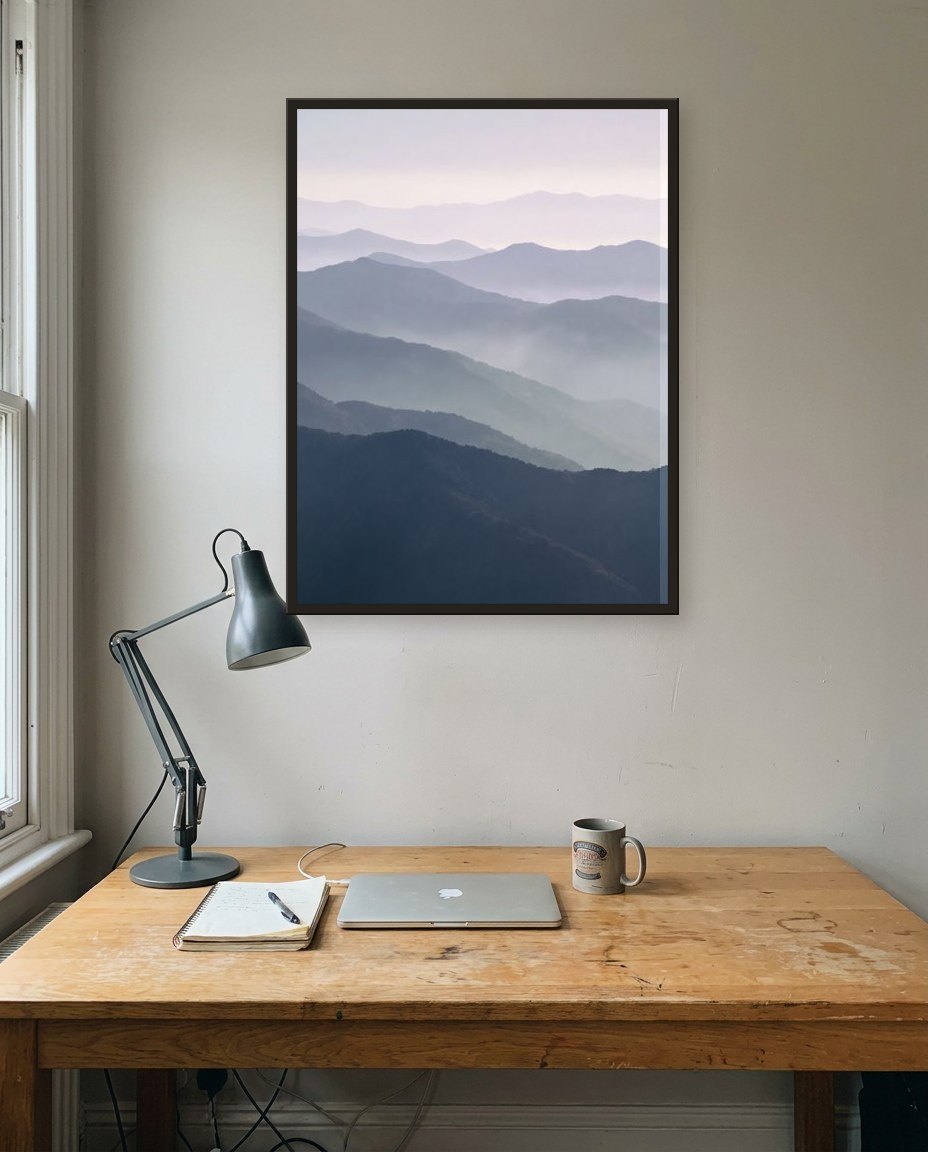 The blue mountains · left panel, study