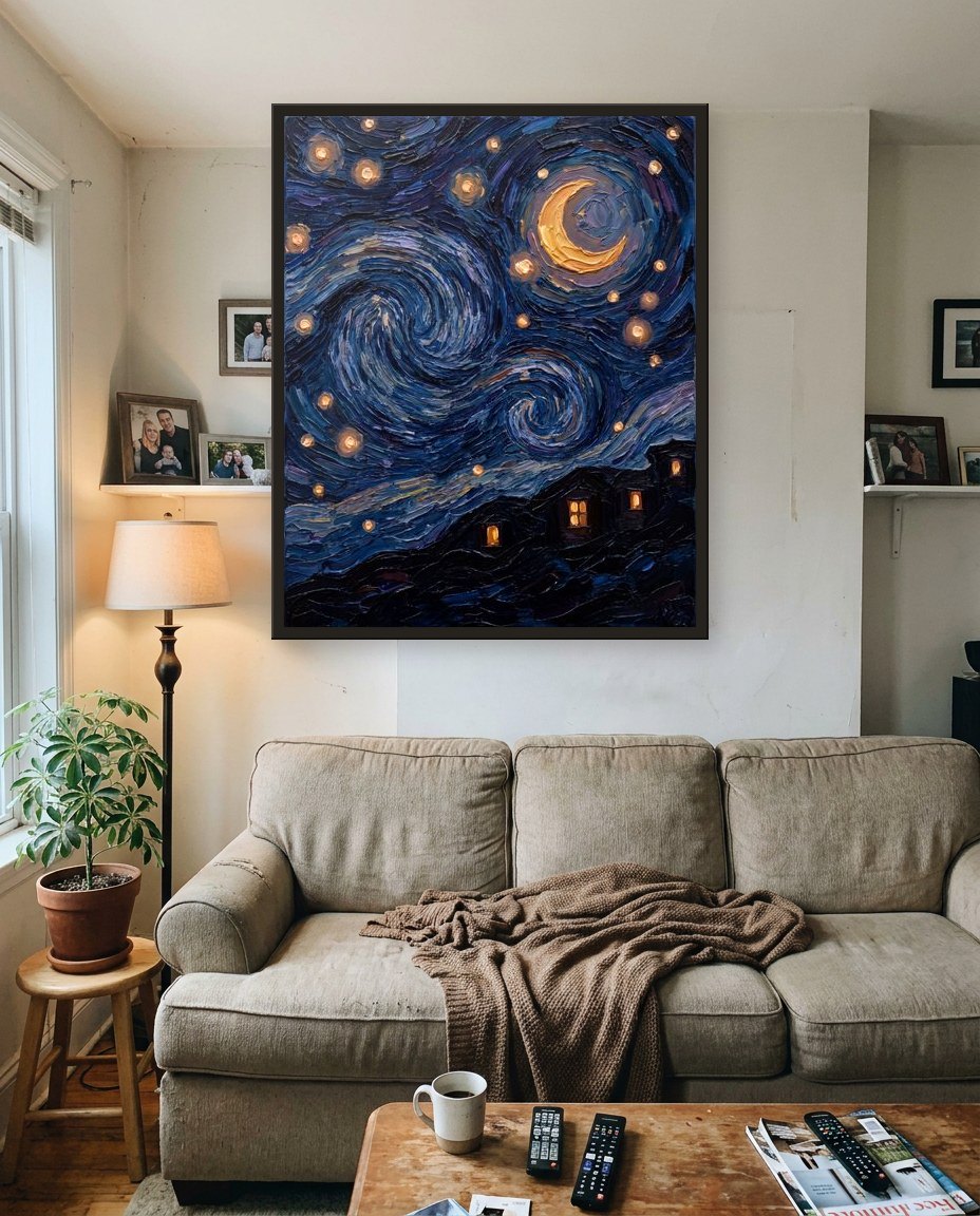 Starry night, living room