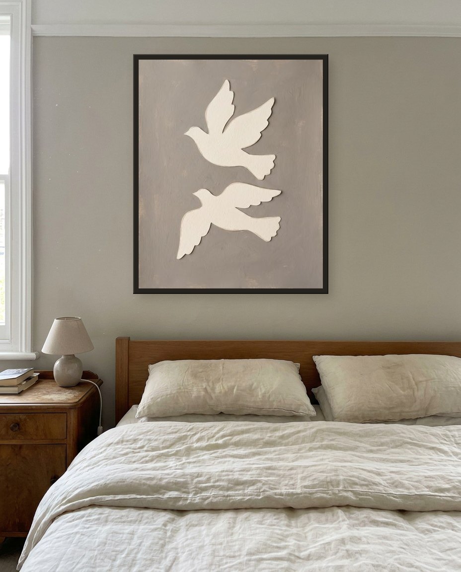 Paper-cut birds, main bedroom