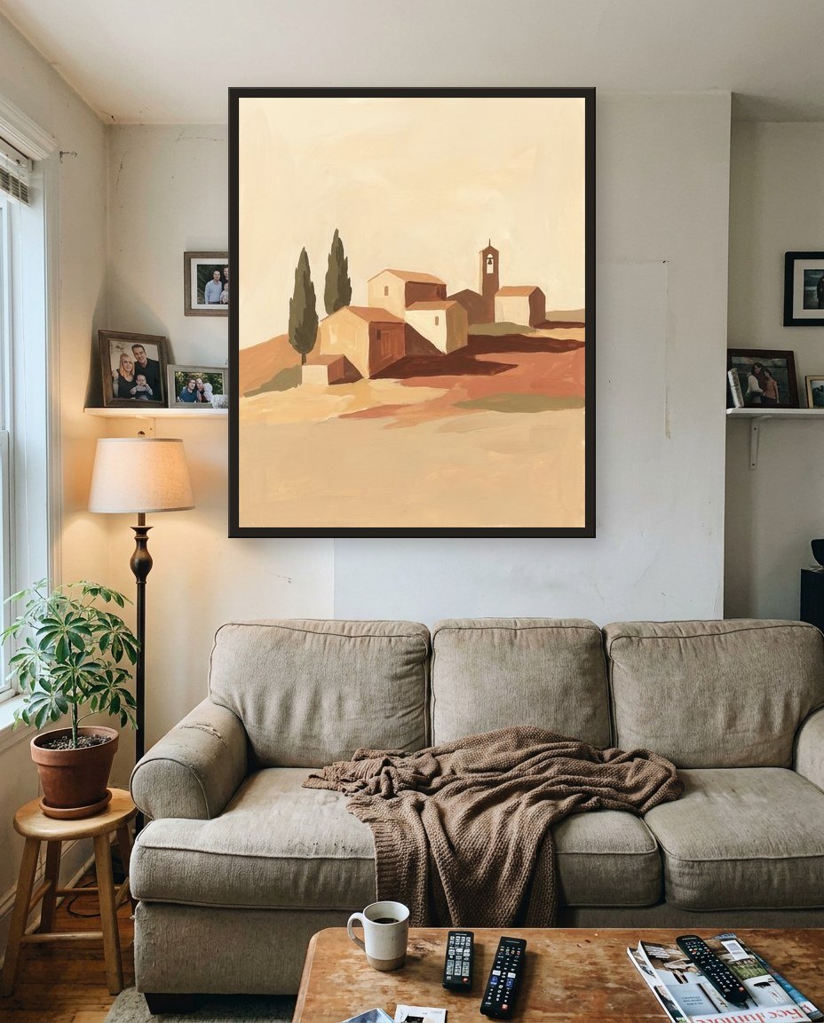 Village in the sun, living room