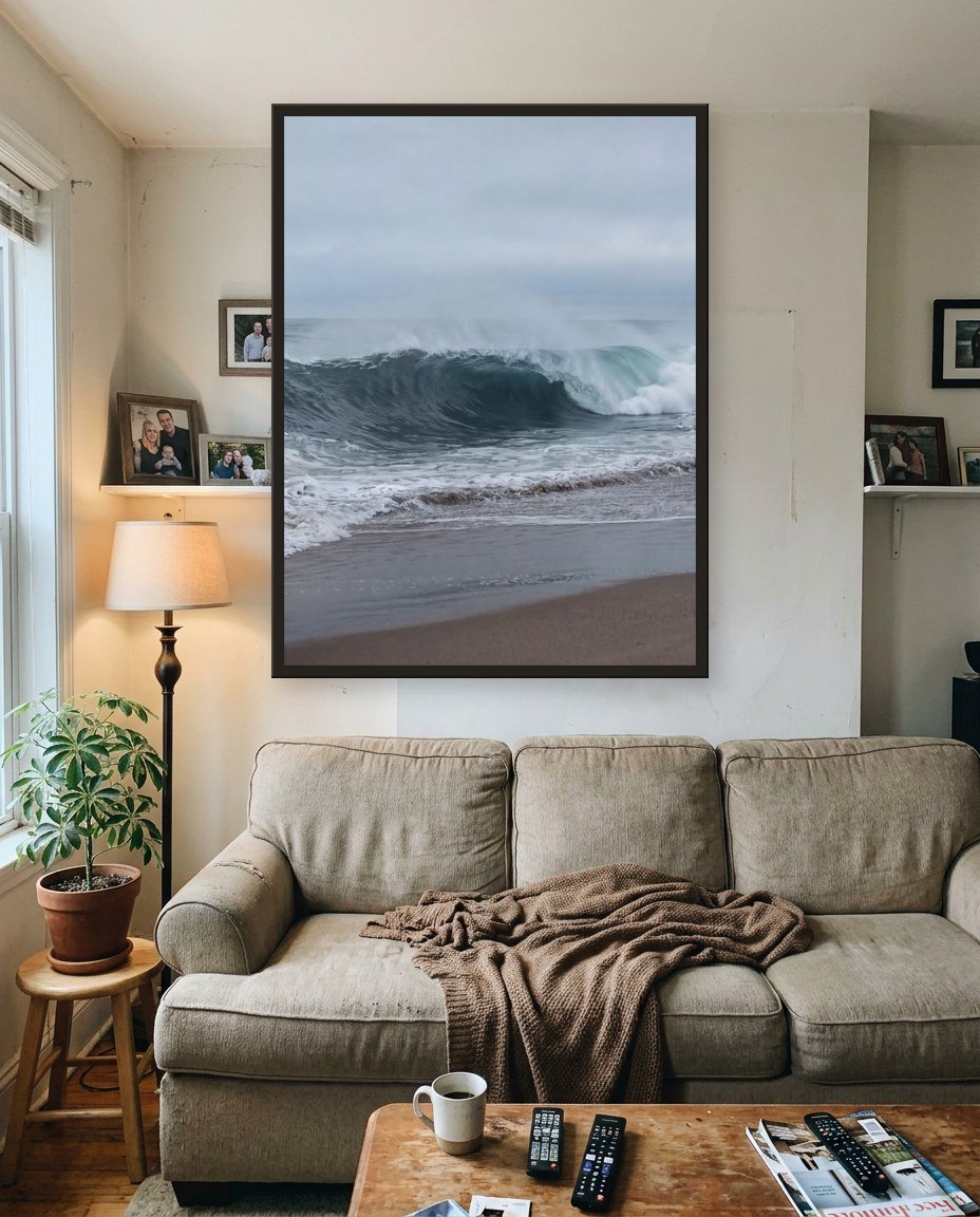 The wave · centre panel, living room