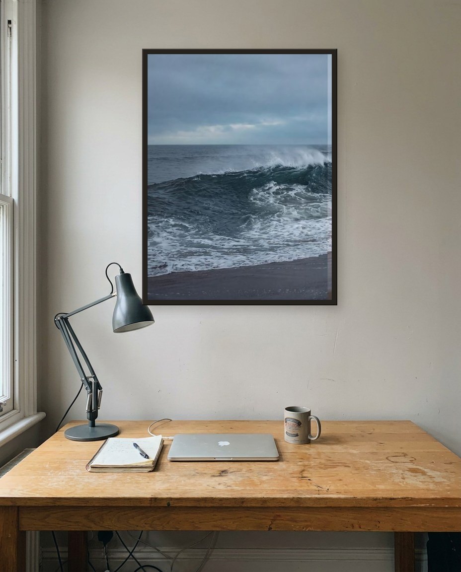 The wave · left panel, study