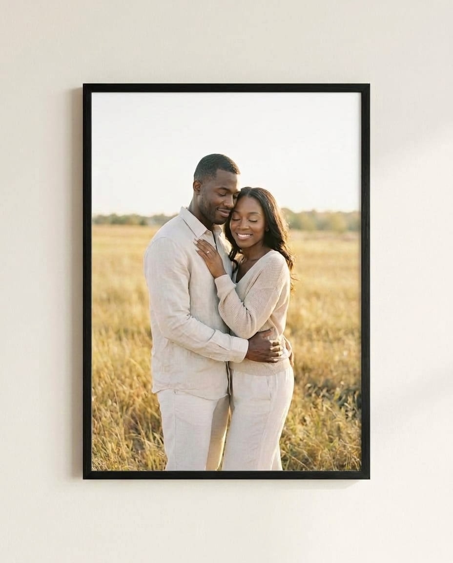 Portrait of a sleeping newborn, framed