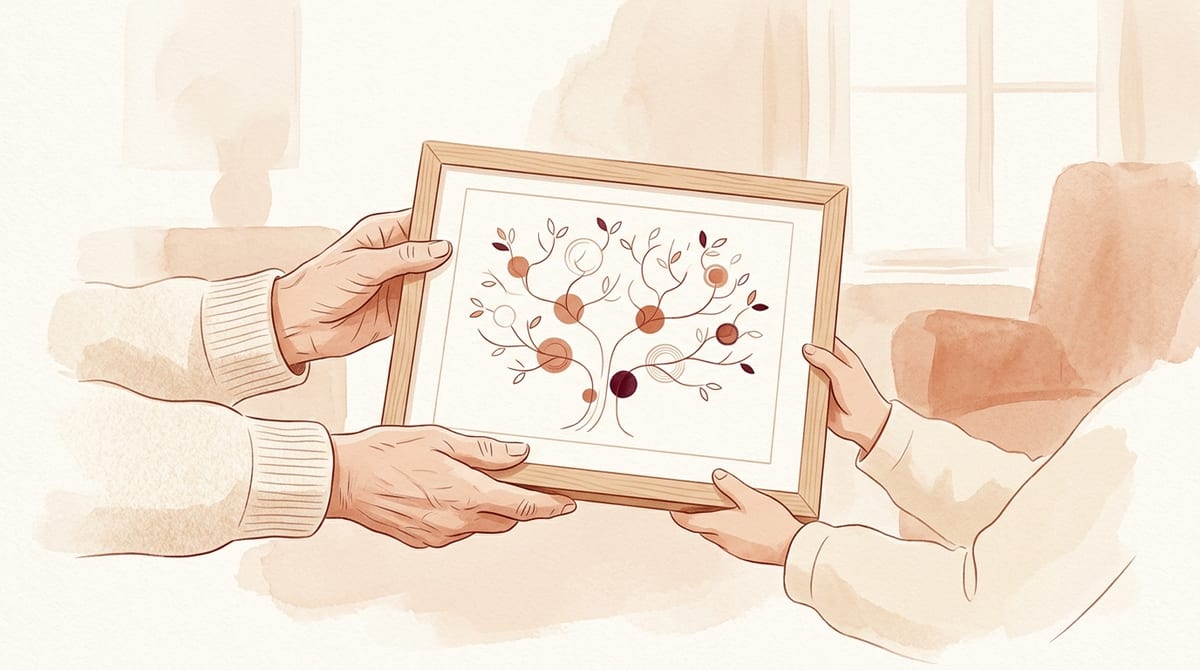 A family tree passed down between generations
