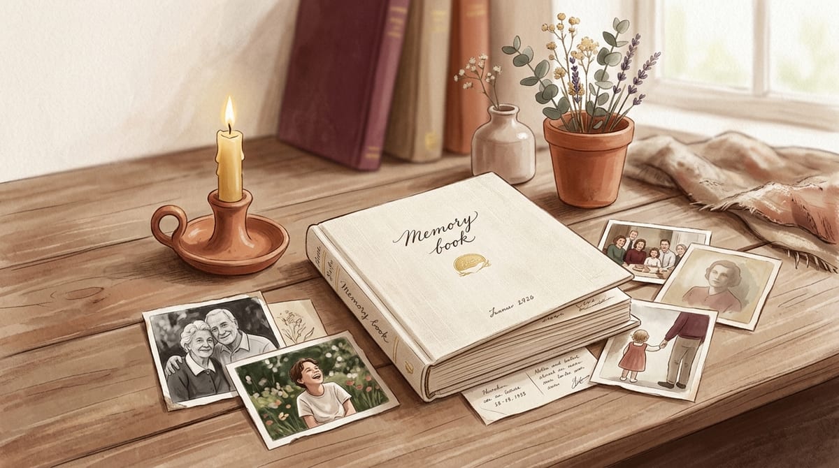 Life book in tribute to a loved one