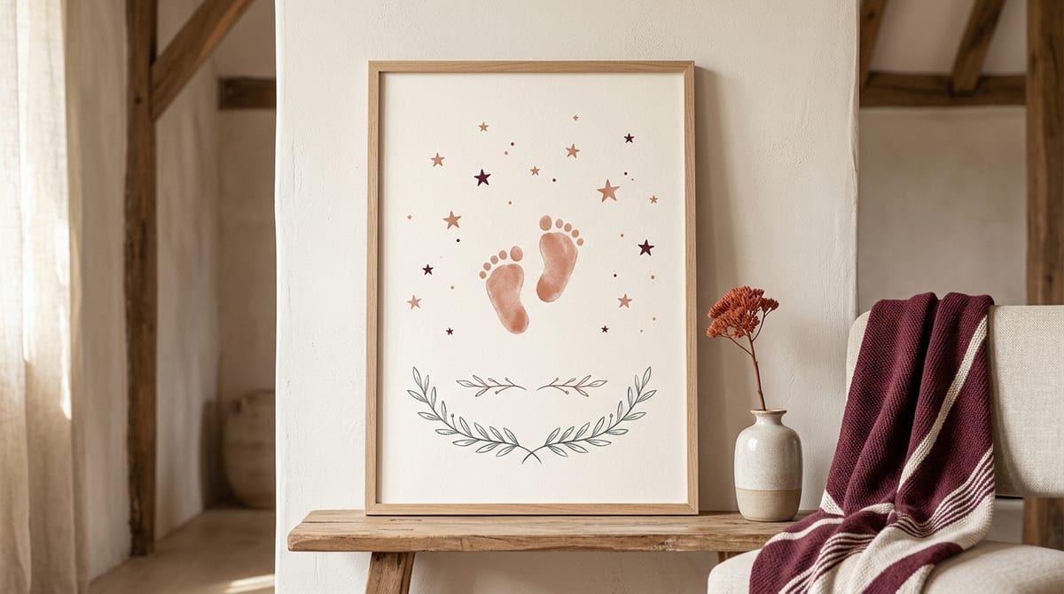Birth poster with baby’s name and measurements