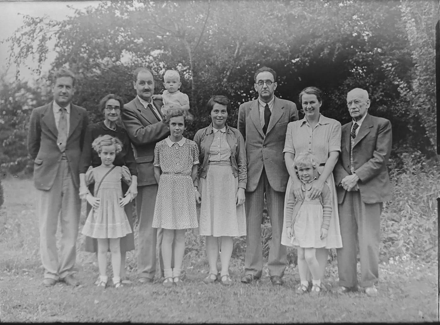 Old black-and-white family photograph