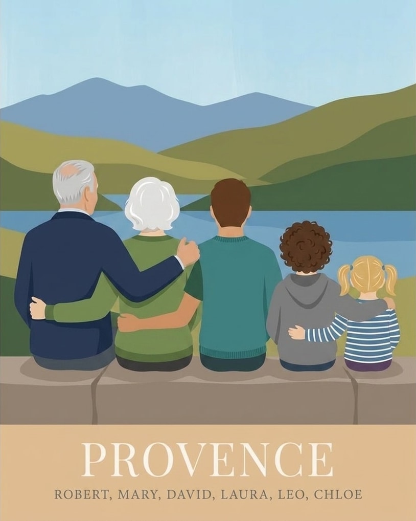 Example: Family from behind (Portrait)
