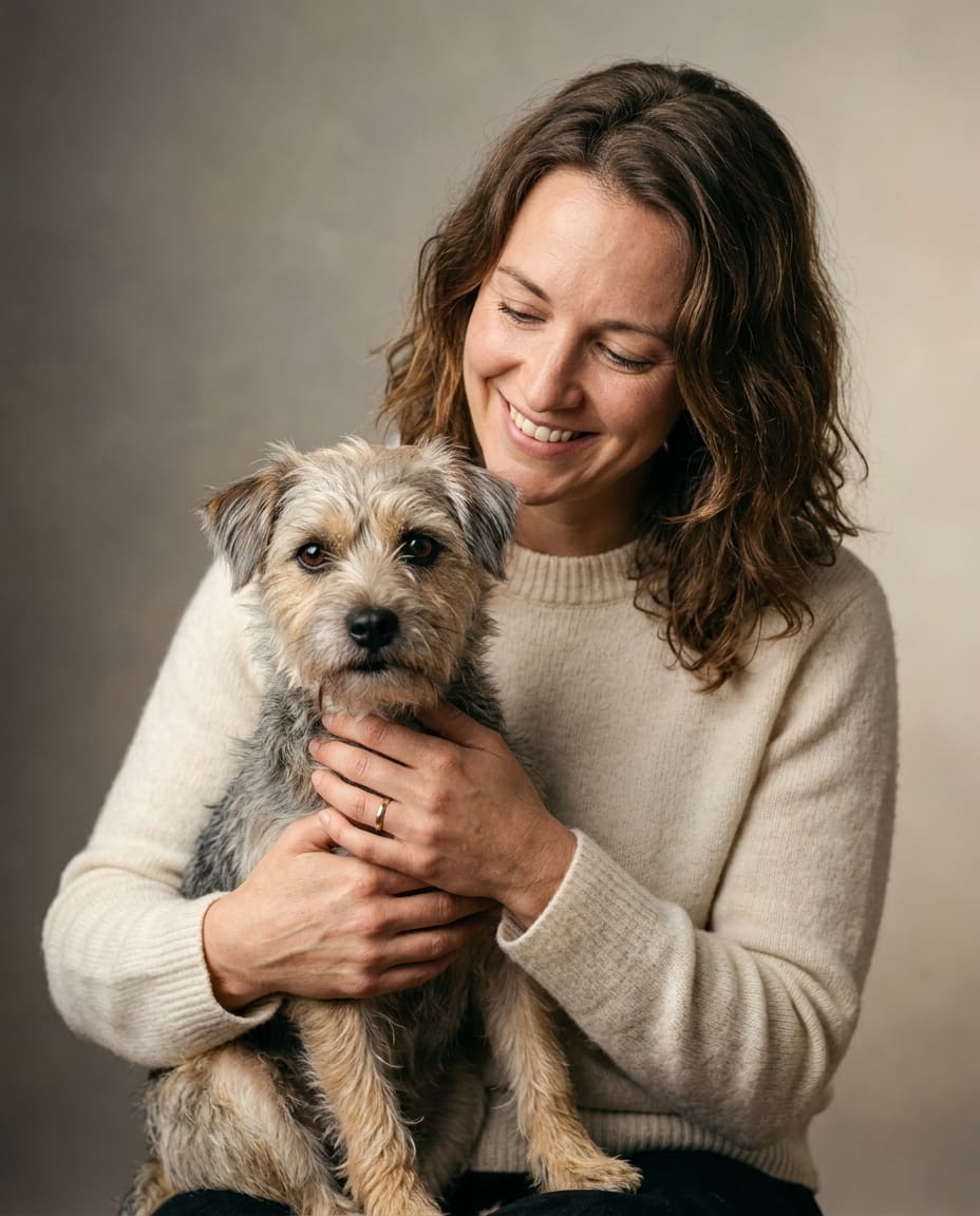 Pet portrait, Bright studio style