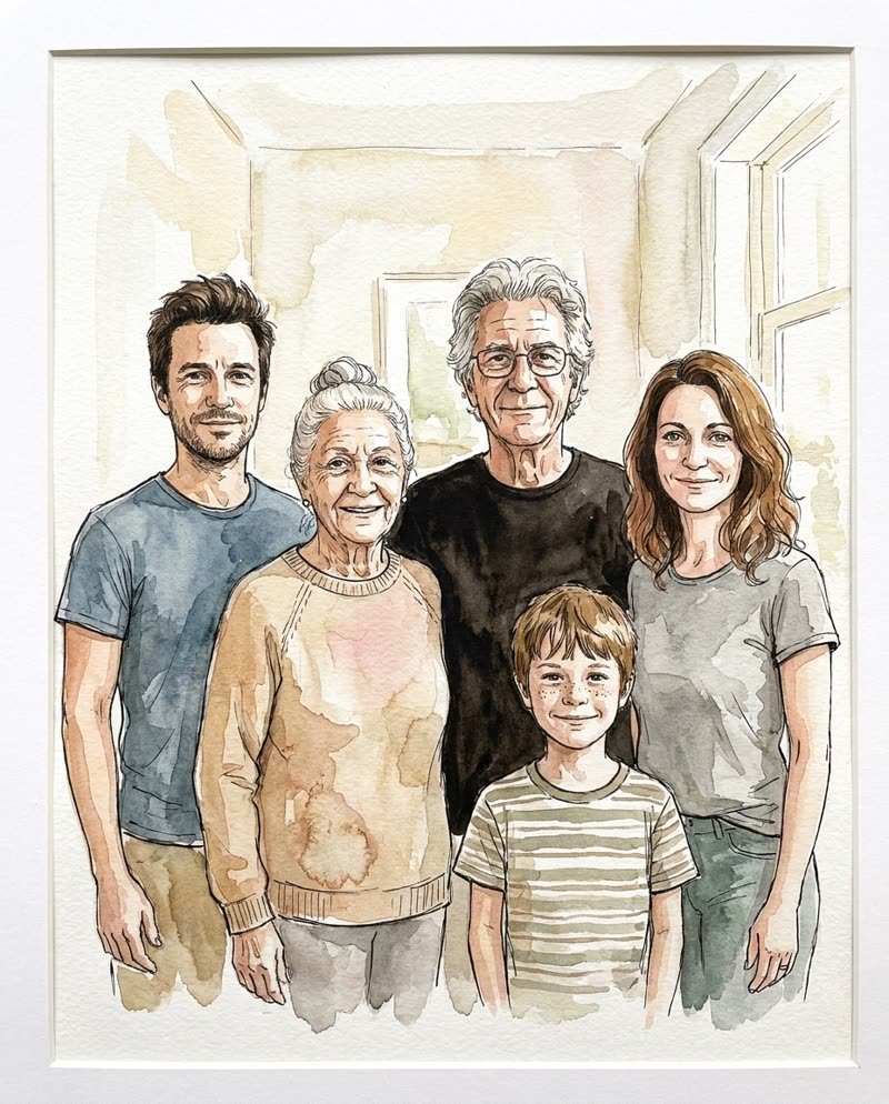 Example: Watercolour & ink